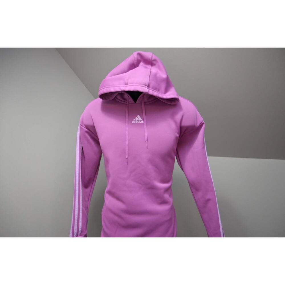 Adidas Hoodie Sweat Shirt Performance Purple Athletic Womens Size Medium 12-14